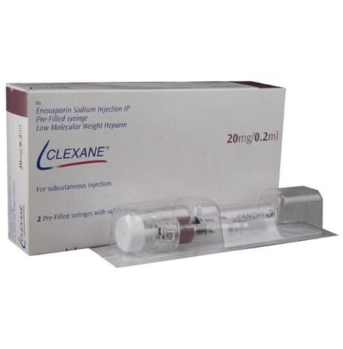 20Mg/0.2Ml Clexane Injection Ingredients: Enoxaparin (20Mg)