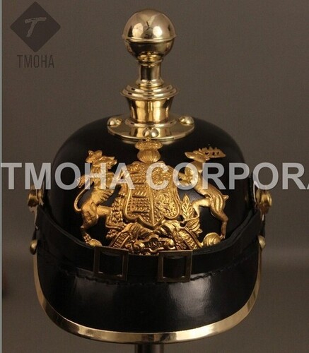 Medieval Ancient Helmet Pickelhaube Leather AH0259