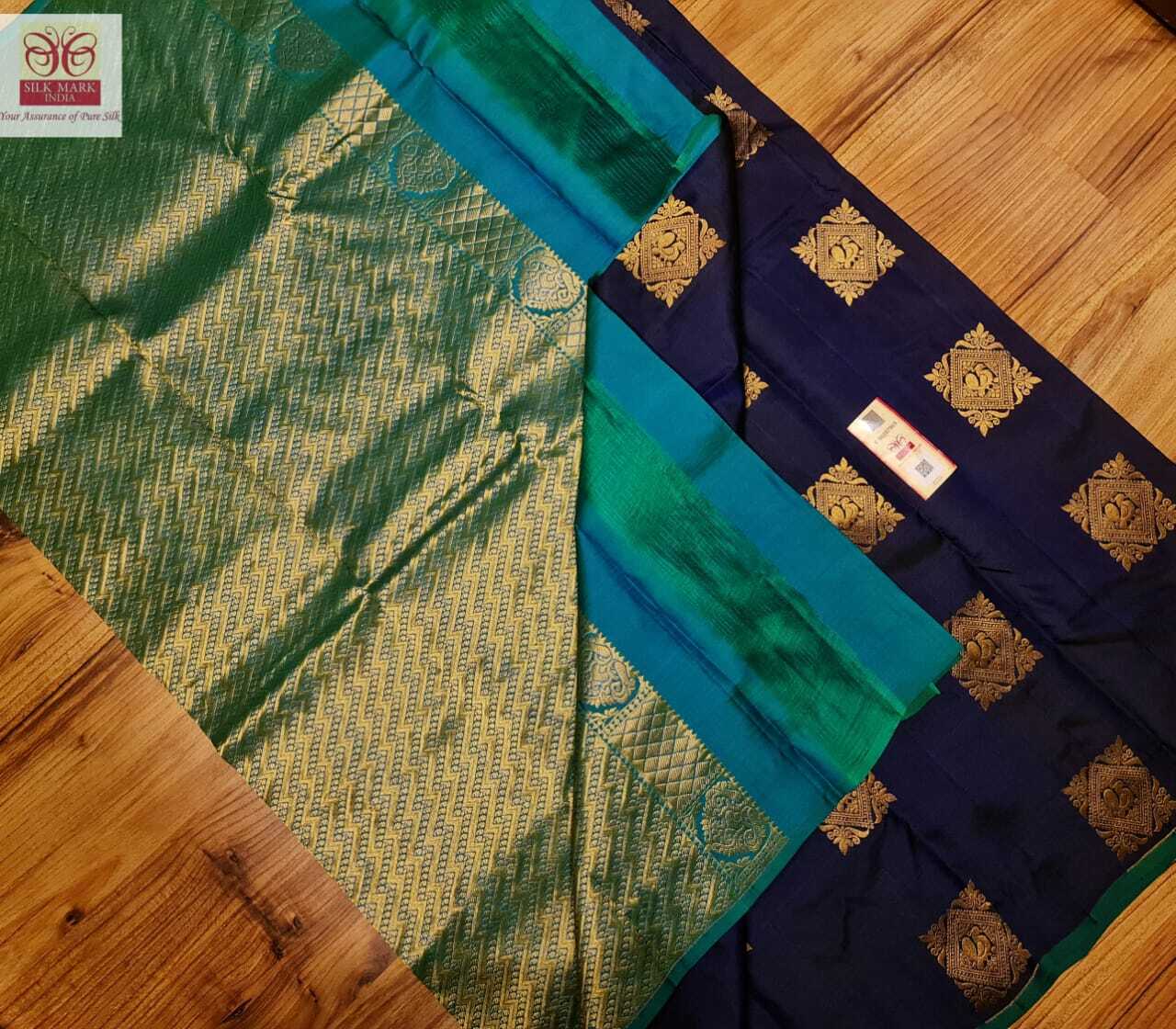kanjivaram silk saree soft silk budda concept