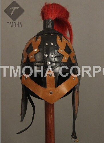 Medieval Ancient Helmet Pickelhaube Leather AH0264