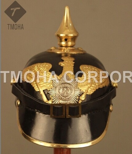 Medieval Ancient Helmet Pickelhaube Leather AH0268