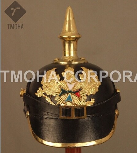Medieval Ancient Helmet Pickelhaube Leather AH0269