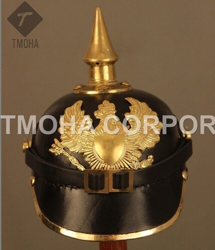 Medieval Ancient Helmet Pickelhaube Leather AH0271