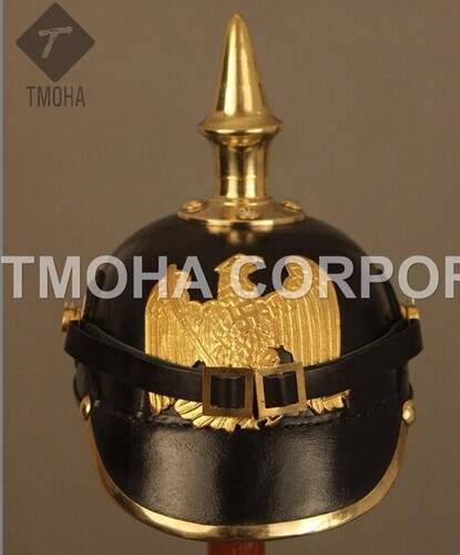 Medieval Ancient Helmet Pickelhaube Leather AH0272