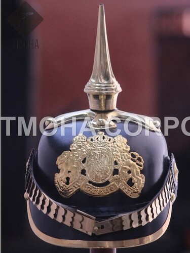 Medieval Ancient Helmet Pickelhaube Leather AH0274