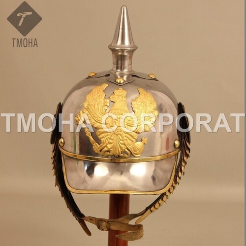 Medieval Ancient Helmet Pickelhaube Leather AH0275