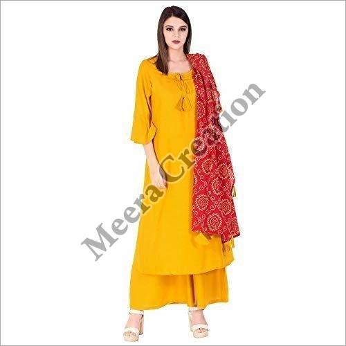 Ladies Rayon Palazzo Suit By MEERA CREATION