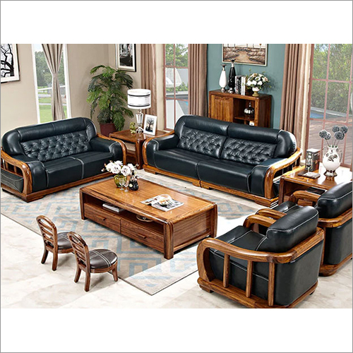 Wooden Black Sofa Set By S K FURNITURE AND DECORATORS