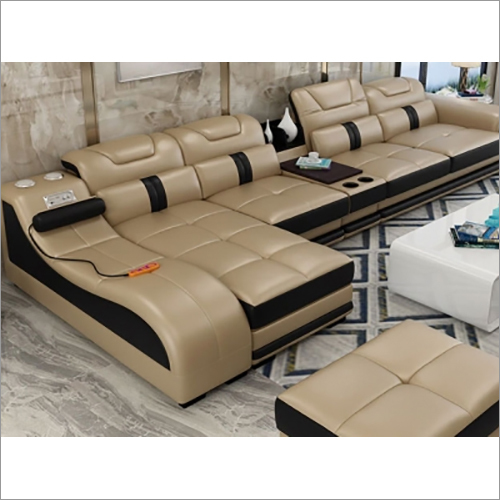 Cream  L Shape Sofa Set