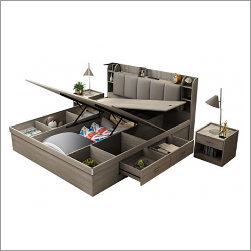 Wooden Bed With Storage Box