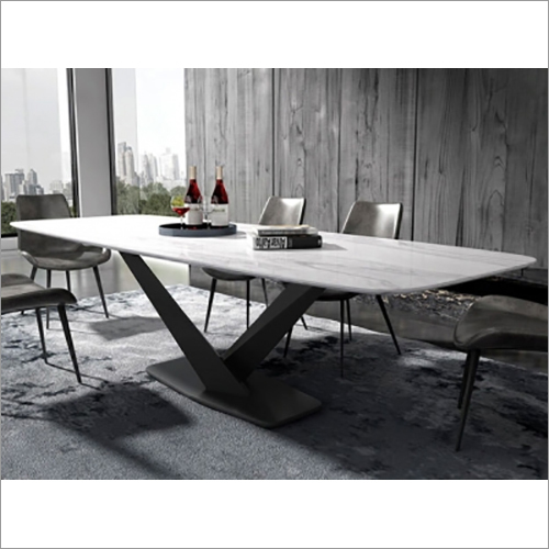 White Marble Dining Table By S K FURNITURE AND DECORATORS