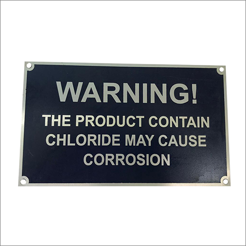 Black Aluminium Industrial Nameplate