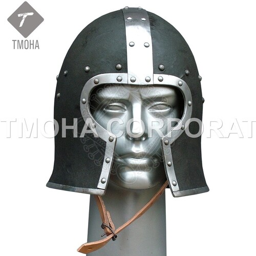 Medieval Armor Helmet Helmet Knight Helmet Crusader Helmet Ancient Helmet Barbute coated with leather AH0298