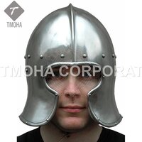 Medieval Armor Helmet Helmet Knight Helmet Crusader Helmet Ancient Helmet Open Face Barbuta with a stong brim AH0299