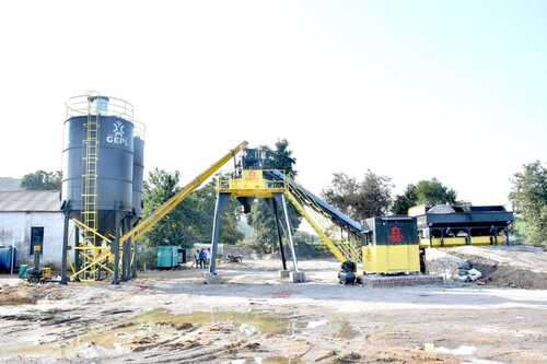 Cross-Bin Type Stationary Concrete Batching Plant