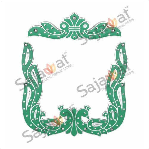 Sajawat Decorative Almarih Peacock Plastic Mirror Frame