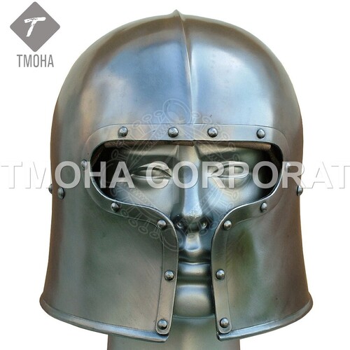 Medieval Armor Knight Ancient Crusador Barbute Avant  Helmet