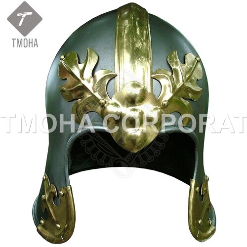 Grey Medieval Armor Knight Ancient Italian Barbute Helmet