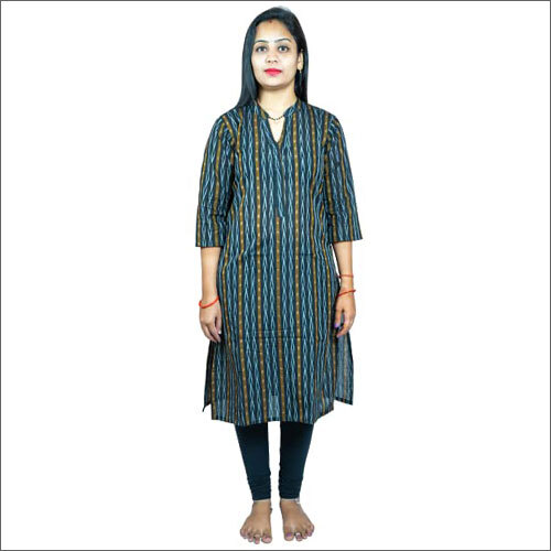 Ladies Pure Cotton High Neck Kurta