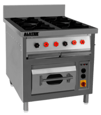 FOUR BURNER  GAS RANGE   WITH SPLASH-BACK