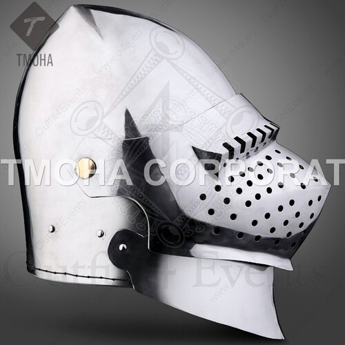 Medieval Armor Helmet Helmet Knight Helmet Crusader Helmet Ancient Helmet Great French Basinet 2mm AH0316