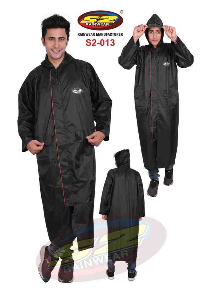 Pu Long Rain Coat - Color: Black