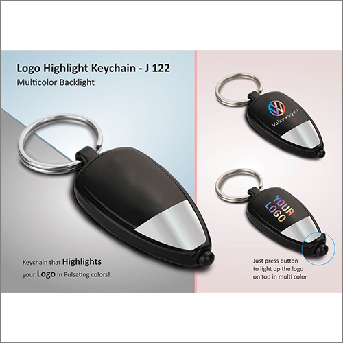 Black Two Tone Logo Highlight Keychain