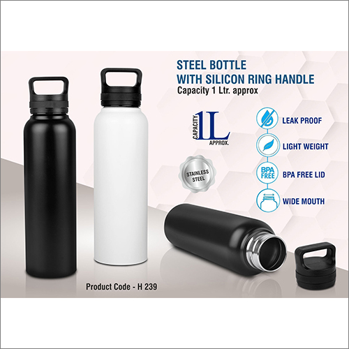 Steel Bottle With Silicon Ring Handle By JAINEX CORPORATE GIFTS