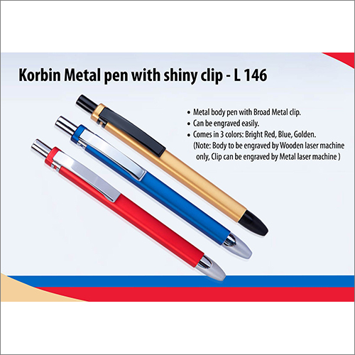 Korbin Metal Pen With Shiny Clip