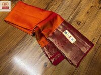pure kanchipuram fancy border soft silk saree