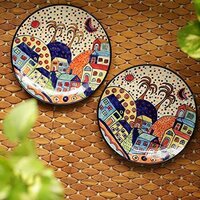 Hand painted Decorative Blue Pottery Plates