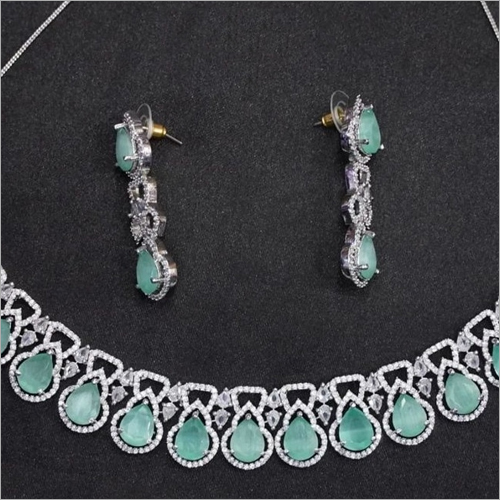 Ladies American Diamond Necklace Set By AYUSHMAAN CREATION