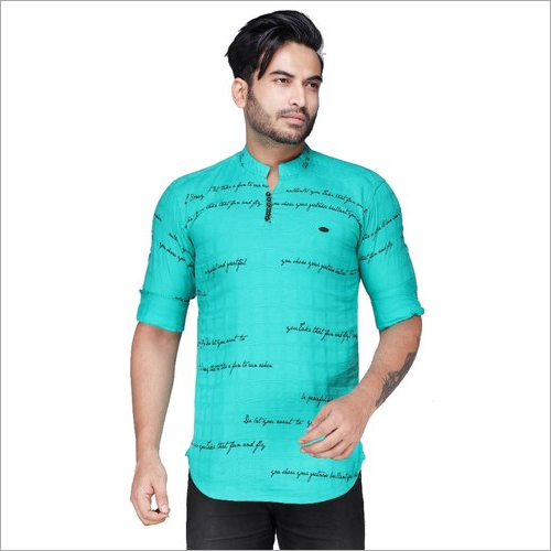 Light Blue Mens Exclusive Casual Kurta