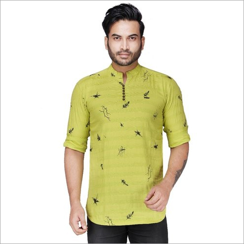 Light Green Mens Casual Kurta