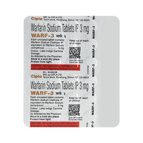 Warf (Warfarin) 3mg Tablets