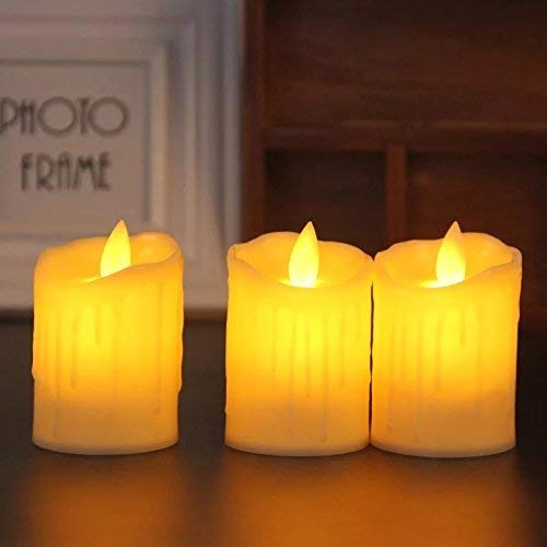 Dancing Flame LED Tea Light Swinging Candle Battery Operated For Home Decoration (Height 12 CM)