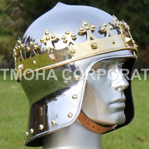 Medieval Armor Helmet Helmet Knight Helmet Crusader Helmet Ancient Helmet Helmet King Richard I of England de Luxe AH0325