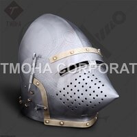 Medieval Armor Helmet Helmet Knight Helmet Crusader Helmet Ancient Helmet Churburg style Bassinet AH0327