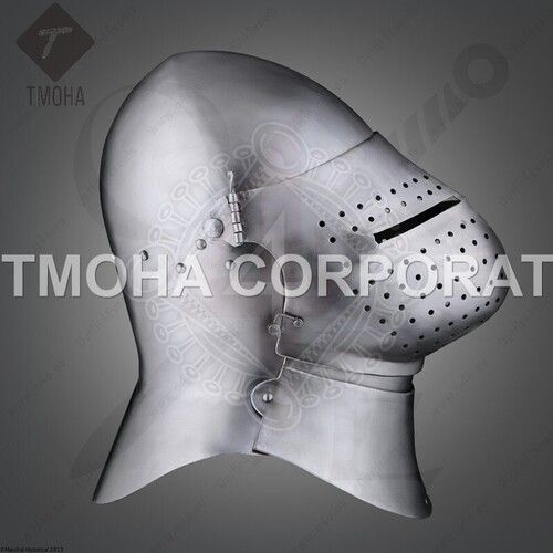 Iron Medieval Armor Helmet Helmet Knight Helmet Crusader Helmet Ancient Helmet Great Bassinet - 1400-1450 Ah0328