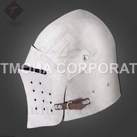 Medieval Armor Helmet Helmet Knight Helmet Crusader Helmet Ancient Helmet Battle Ready Bassinet Close Combat Helmet 14th cen  AH0332