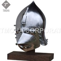 Medieval Armor Helmet Knight Helmet Crusader Helmet Ancient Helmet Horn Skull German Helmet AH0336