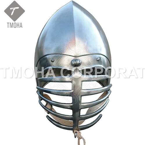 Medieval Armor Helmet Helmet Knight Helmet Crusader Helmet Ancient Helmet Bassinet with lifting bar grid viso AH0337