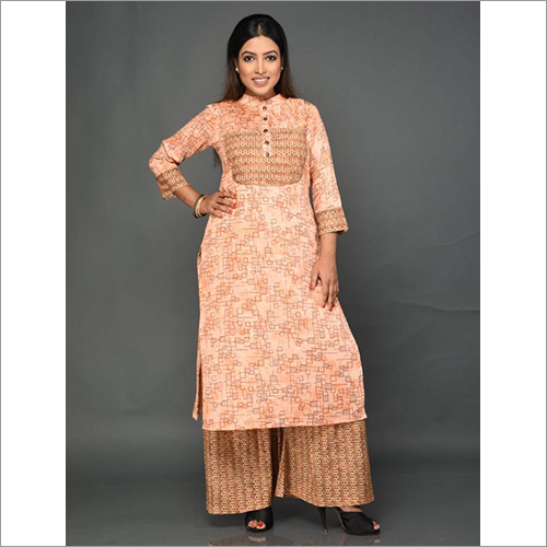 Ladies Printed Palazzo Suit