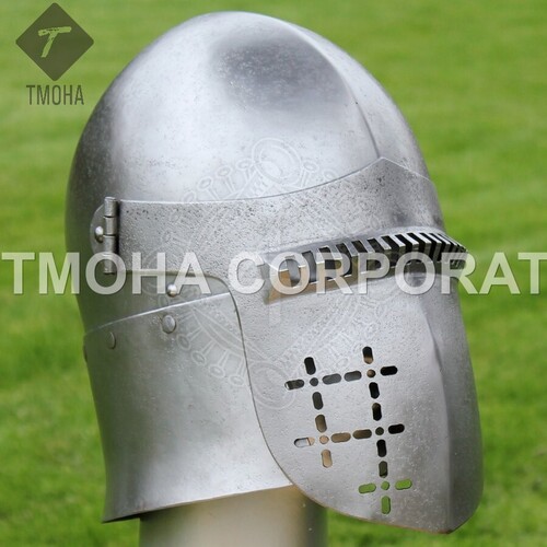 Medieval Armor Helmet Helmet Knight Helmet Crusader Helmet Ancient Helmet Great Spanish Bascinet Helmet with patina finish AH0347
