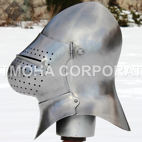 Medieval Armor Helmet Helmet Knight Helmet Crusader Helmet Ancient Helmet Great Bascinet Pamplona AH0348
