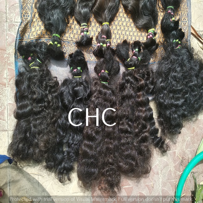 VIRGIN UNWASHED TEMPLE RAW HUMAN HAIR