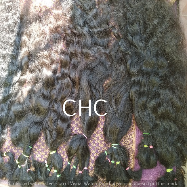 VIRGIN UNWASHED TEMPLE RAW HUMAN HAIR