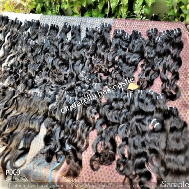 BLACK WAVY HAIR BODY WAVE VIRGIN HAIR EXTENSION