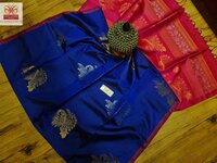 pure soft silk handloom aravata contrast colour