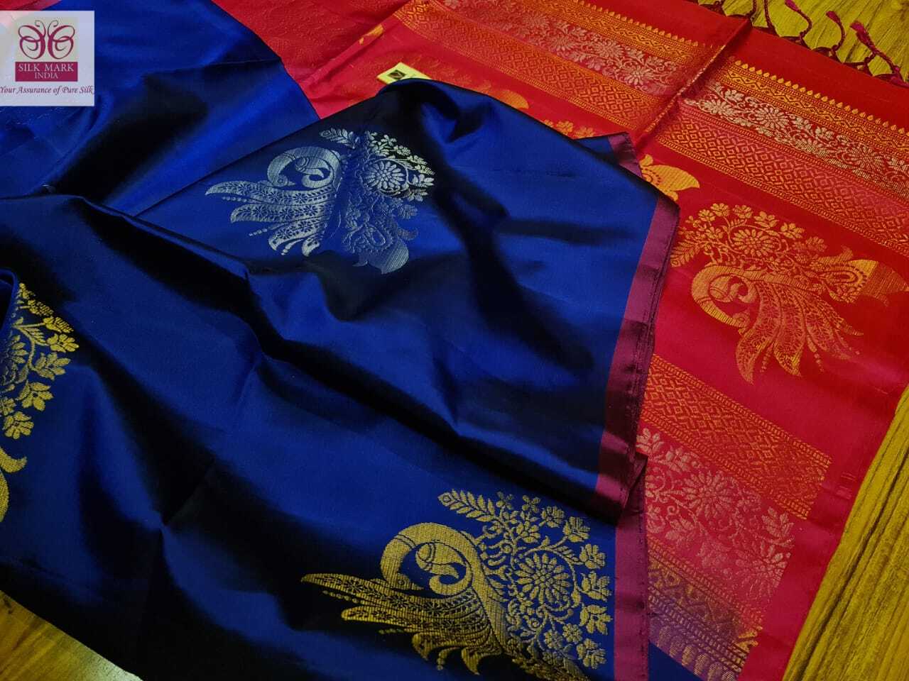 pure soft silk handloom aravata contrast colour